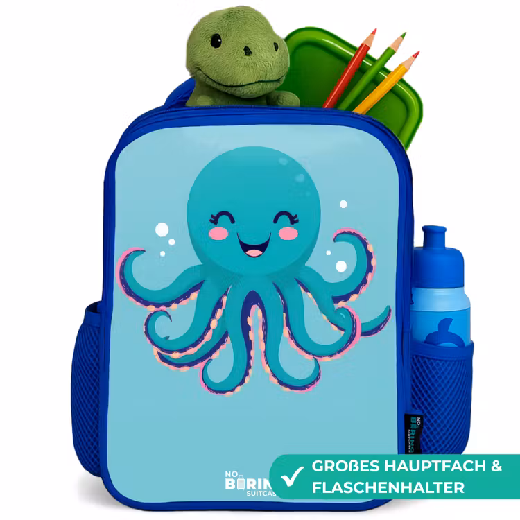 Octopus - Water - Blauw Kinderrugzak - Blauw middel -inhoud_DE