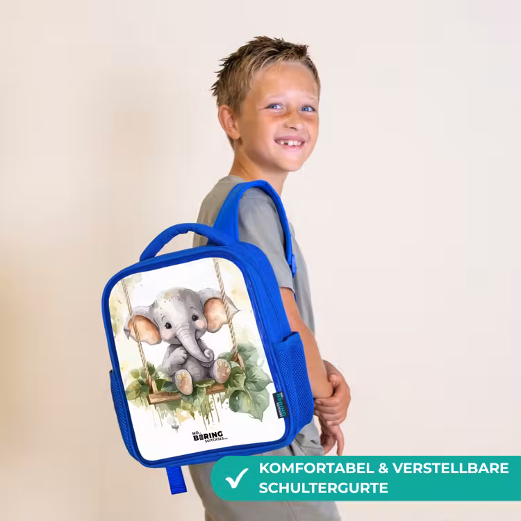 Onno olifant Kinderrugzak - Blauw middel -sfeer3_DE
