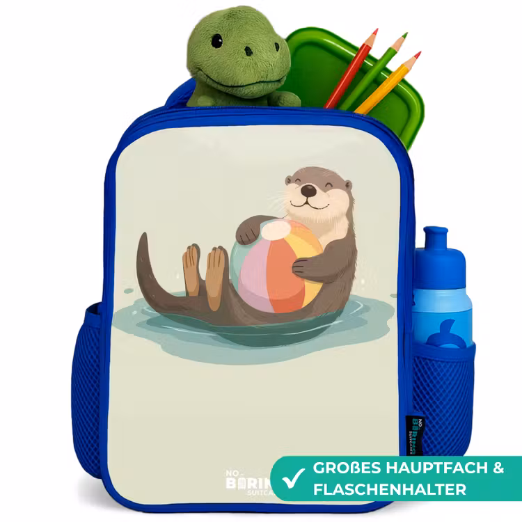 Otter - Strandbal - Water Kinderrugzak - Blauw middel -inhoud_DE