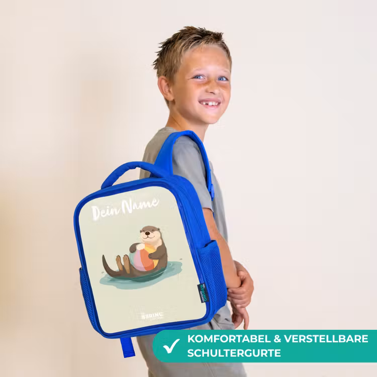 Otter - Strandbal - Water Kinderrugzak - Blauw middel -sfeer3_DE