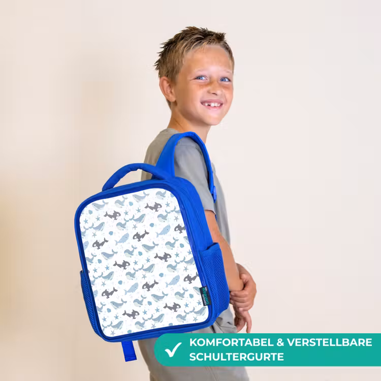 Oceaan - Walvis - Orka - Blauw Kinderrugzak - Blauw middel 862 -sfeer3_DE
