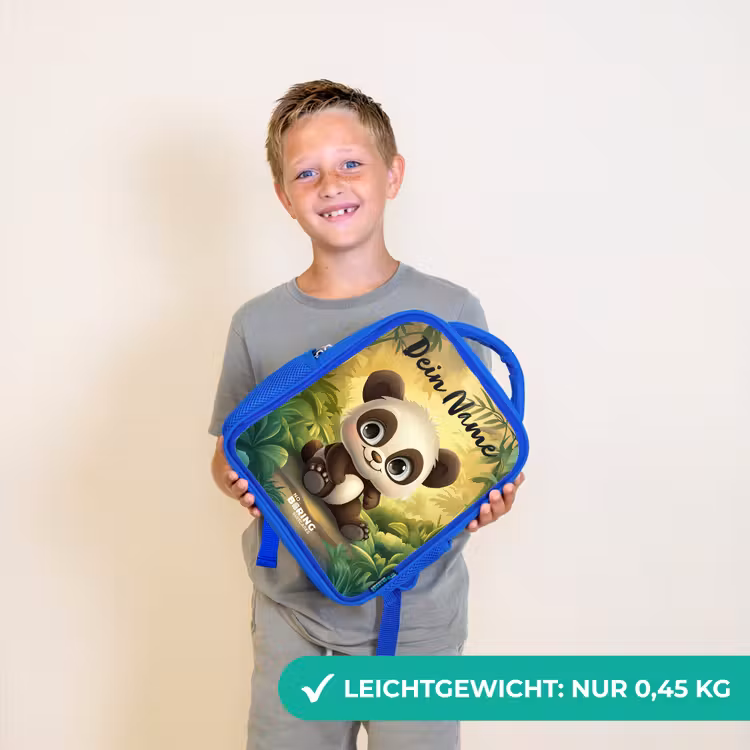 Panda - Bamboebos - Groen Kinderrugzak - Blauw middel -sfeer1_DE