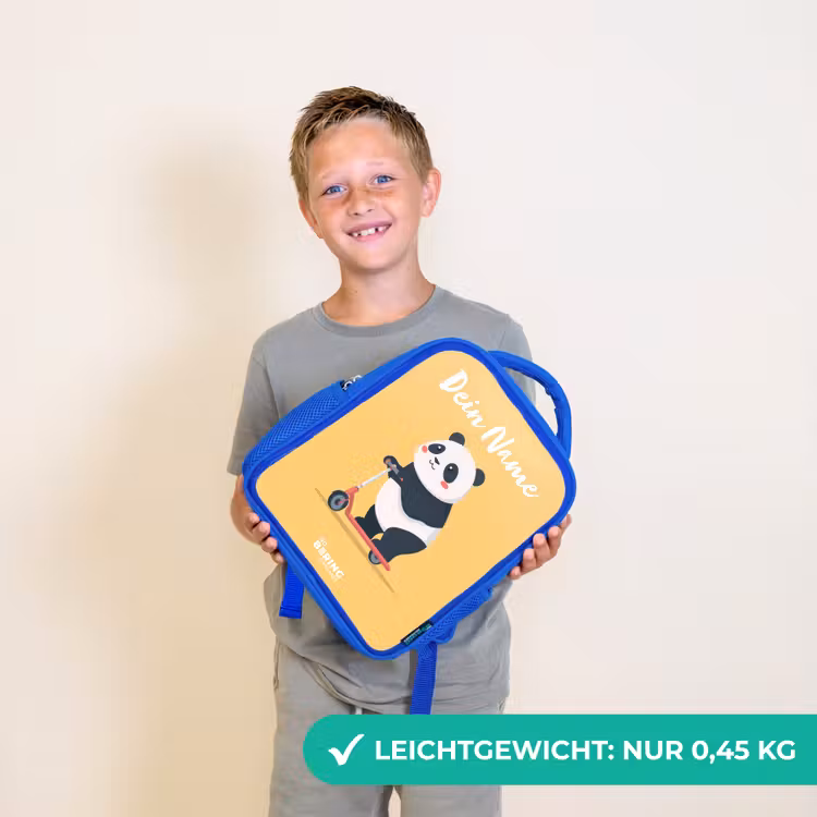 Panda - Step - Geel Kinderrugzak - Blauw middel -sfeer1_DE
