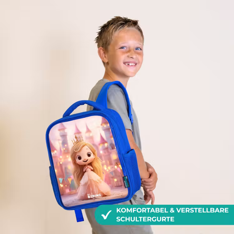 Prinses - Roze - Kasteel Kinderrugzak - Blauw middel -sfeer3_DE
