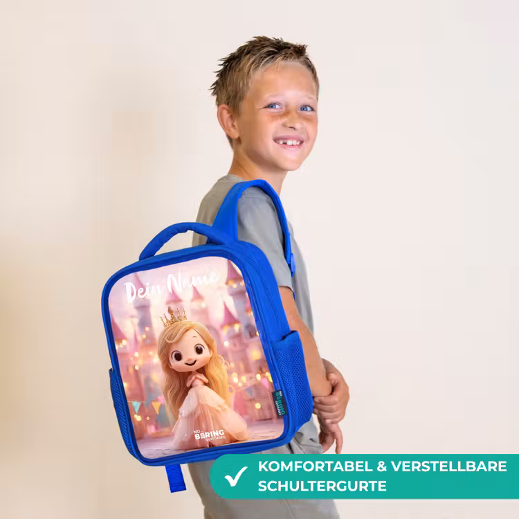 Prinses - Roze - Kasteel Kinderrugzak - Blauw middel -sfeer3_DE