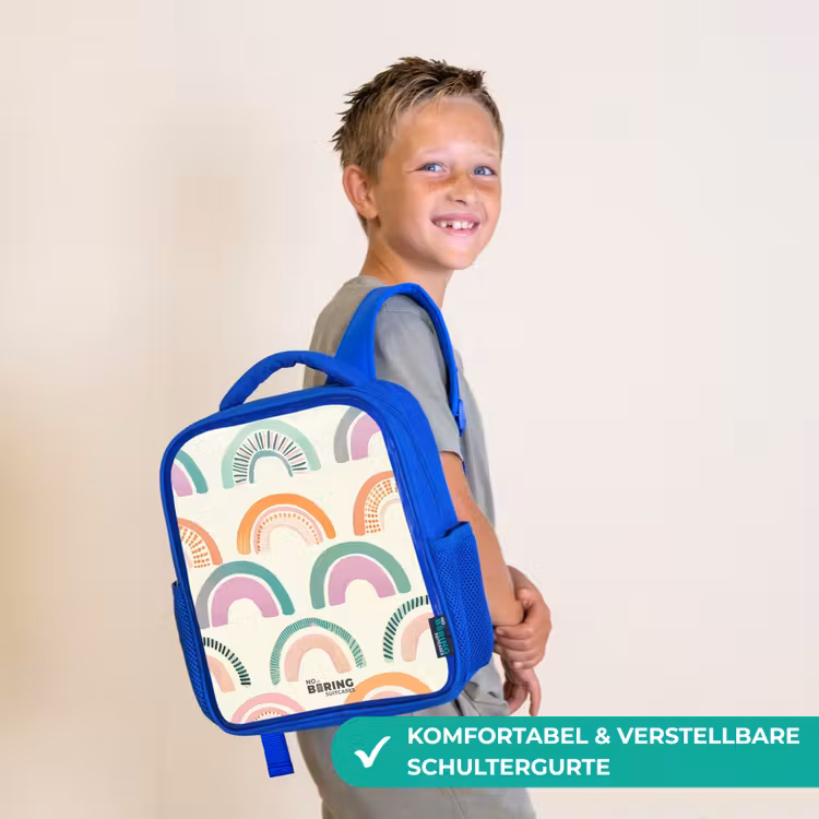 Regenbogen Kinderrugzak - Blauw middel -sfeer3_DE