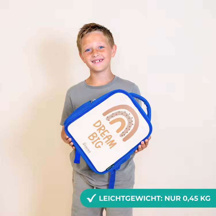 Regenboog met de quote 'Dream Big' Kinderrugzak - Blauw middel -sfeer1_DE