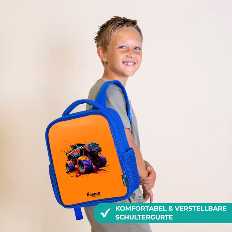 Rainbow Wheels Kinderrugzak - Blauw middel -sfeer3_DE