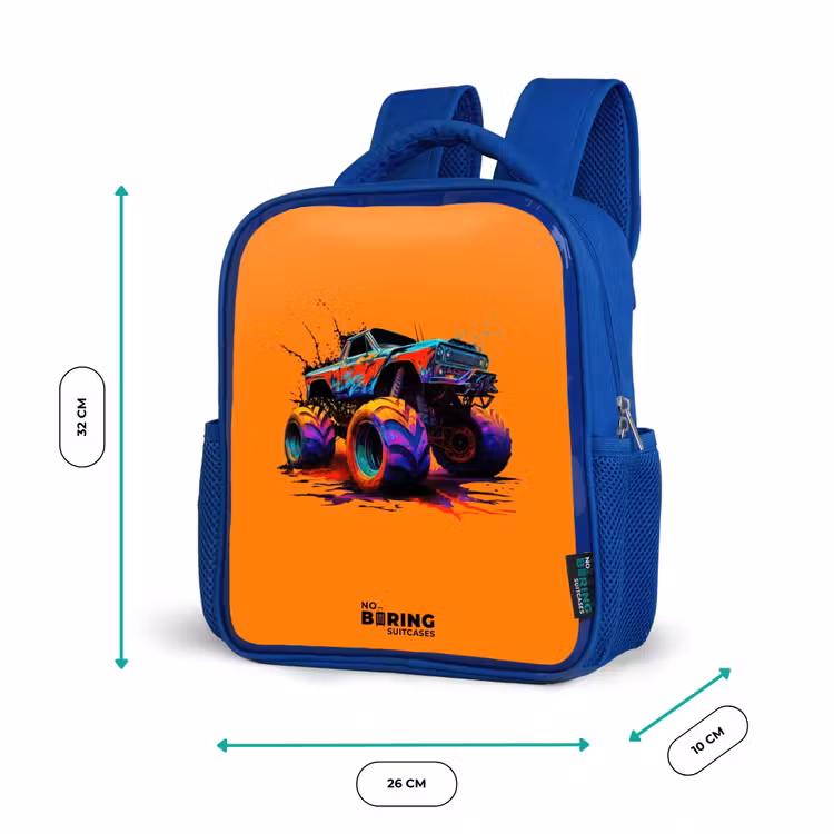 Rainbow Wheels Kinderrugzak - Blauw middel -productfoto_formaten