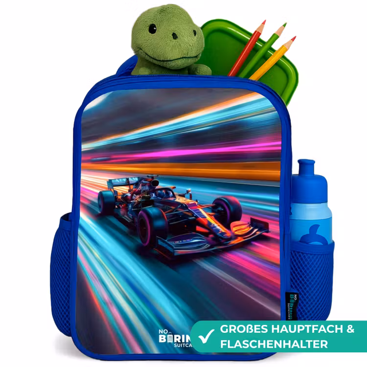 Spectrum speedster Kinderrugzak - Blauw middel -inhoud_DE