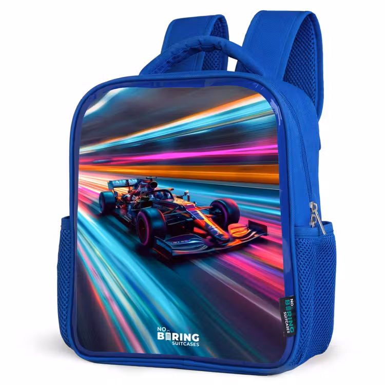 Spectrum speedster Kinderrugzak - Blauw middel -schuin