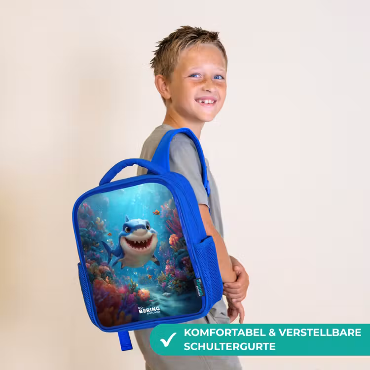 Rif - Koraal - Haai - Dier Kinderrugzak - Blauw middel -sfeer3_DE