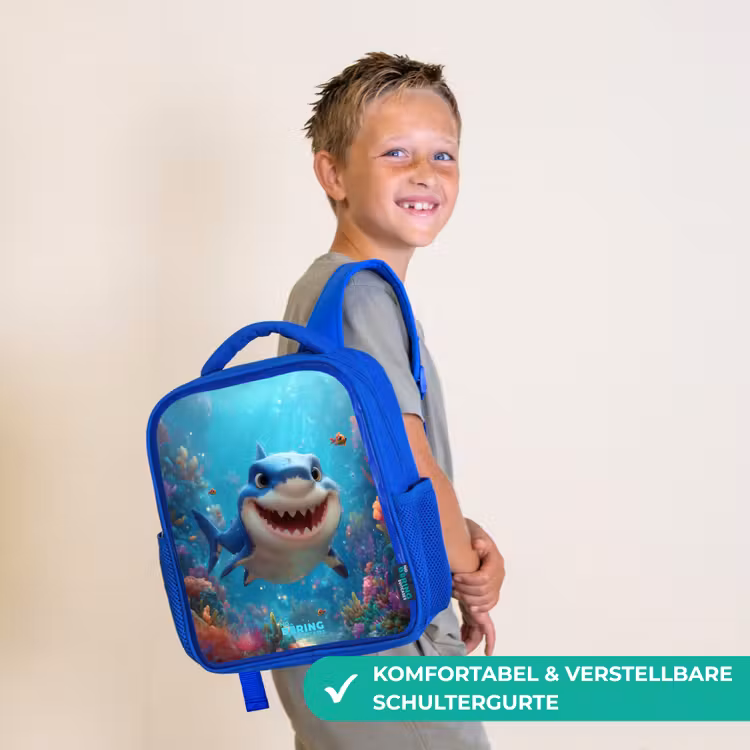 Rif - Koraal - Haai - Dier Kinderrugzak - Blauw middel -sfeer3_DE