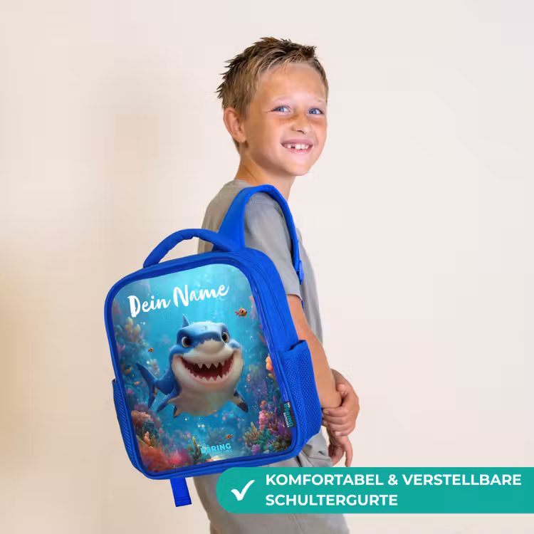 Rif - Koraal - Haai - Dier Kinderrugzak - Blauw middel -sfeer3_DE
