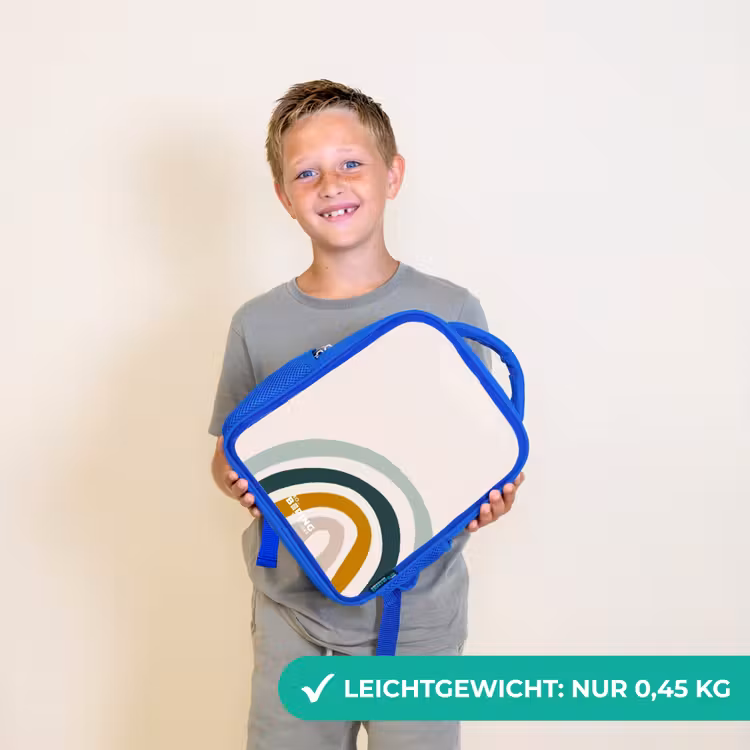 Ruwe regenboog aqua Kinderrugzak - Blauw middel -sfeer1_DE