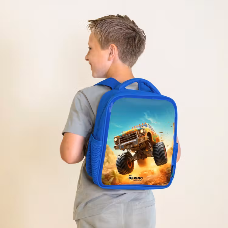 Zandsloper Kinderrugzak - Blauw middel -sfeer2