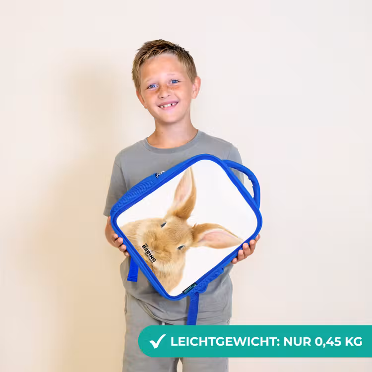 Snuffels met Tevreden Hoofd Kinderrugzak - Blauw middel -sfeer1_DE