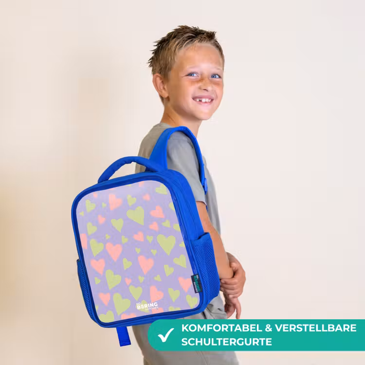 Lovely lila Kinderrugzak - Blauw middel -sfeer3_DE