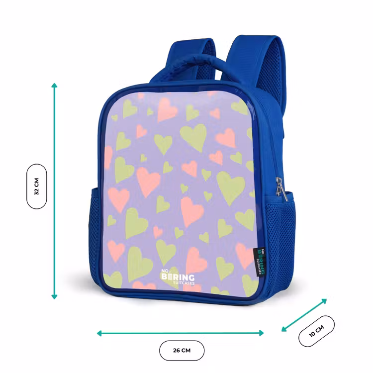 Lovely lila Kinderrugzak - Blauw middel -productfoto_formaten