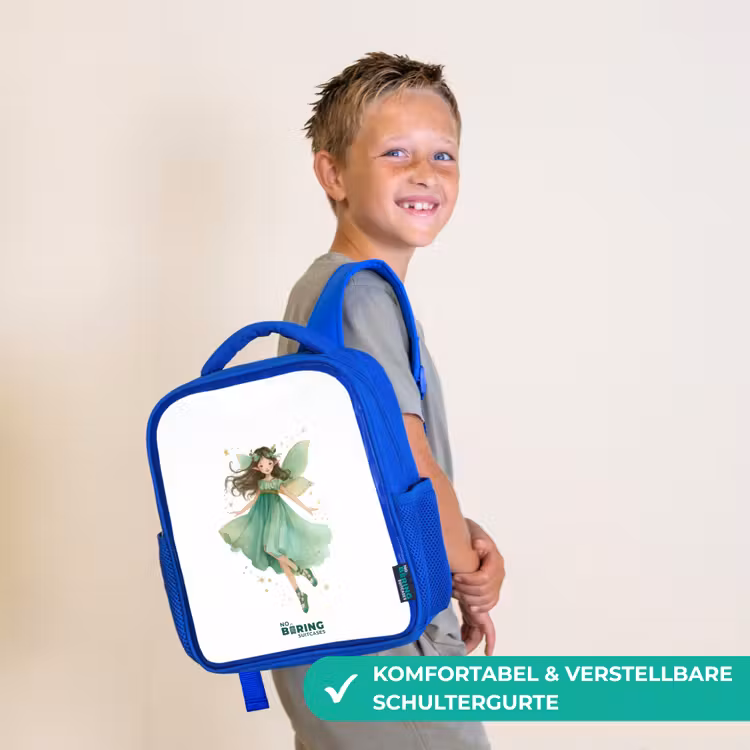 Zwevende groene elf Kinderrugzak - Blauw middel -sfeer3_DE