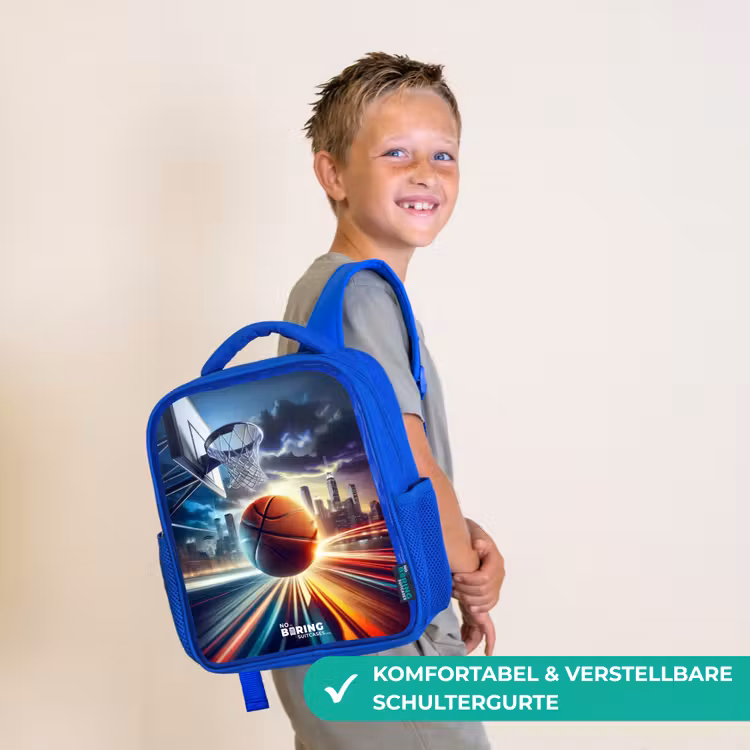 Slam dunk Kinderrugzak - Blauw middel -sfeer3_DE