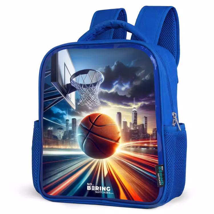 Slam dunk Kinderrugzak - Blauw middel -schuin