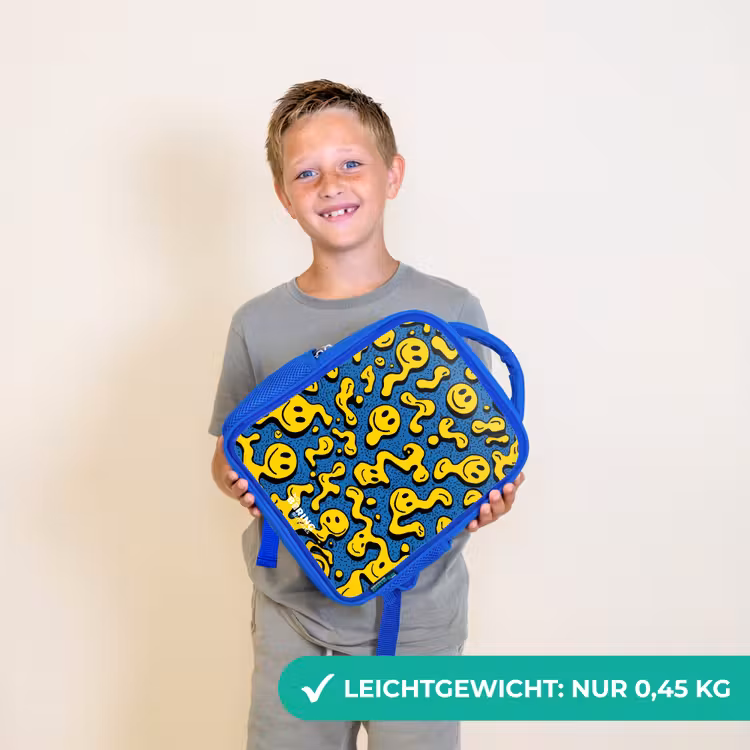 Smiley - Blauw - Geel Kinderrugzak - Blauw middel -sfeer1_DE