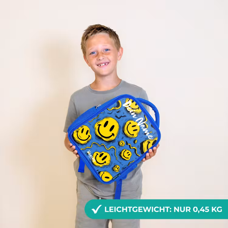 Smiley - Blauw - Geel Kinderrugzak - Blauw middel -sfeer1_DE