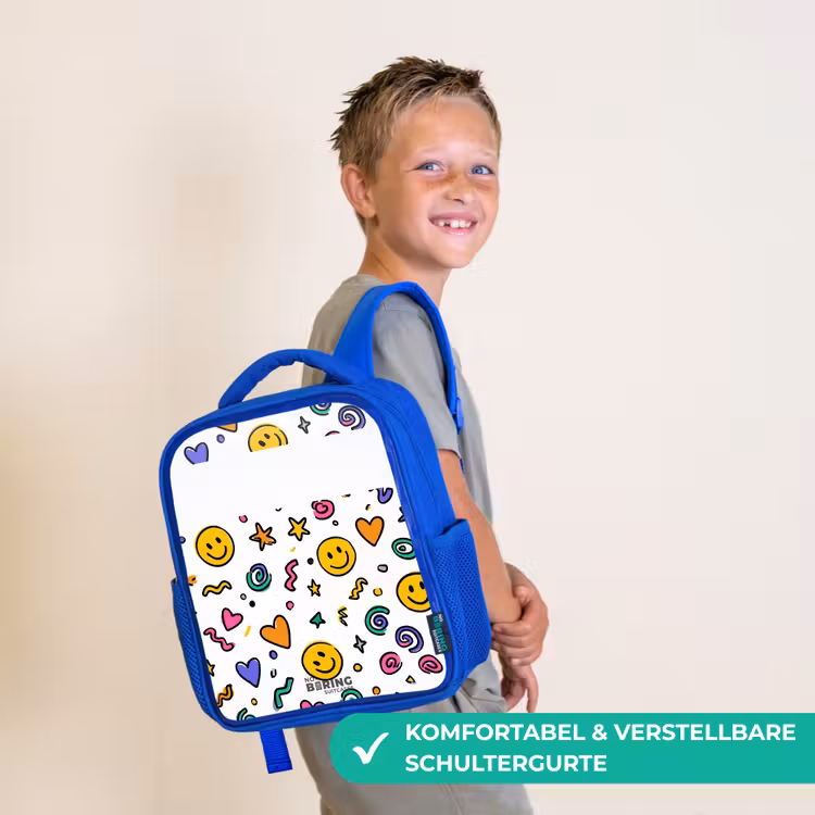 Smiley - Hartje - Ster Kinderrugzak - Blauw middel -sfeer3_DE