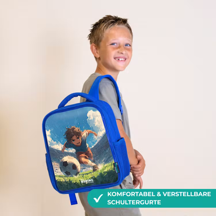 Stadion - Voetbal - Jongen Kinderrugzak - Blauw middel -sfeer3_DE