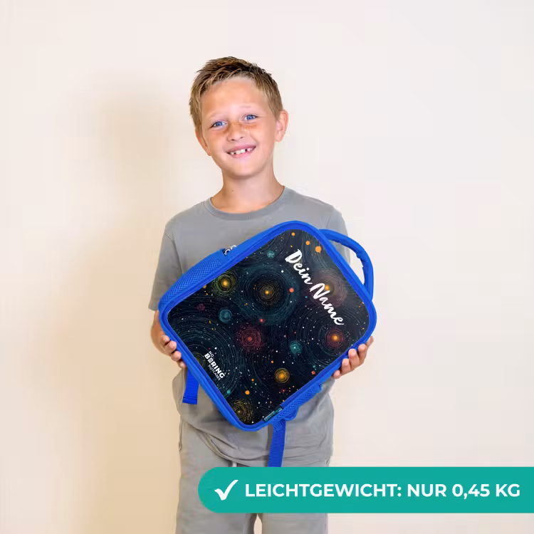 Sterren - Planeten - Kleurrijk Kinderrugzak - Blauw middel -sfeer1_DE