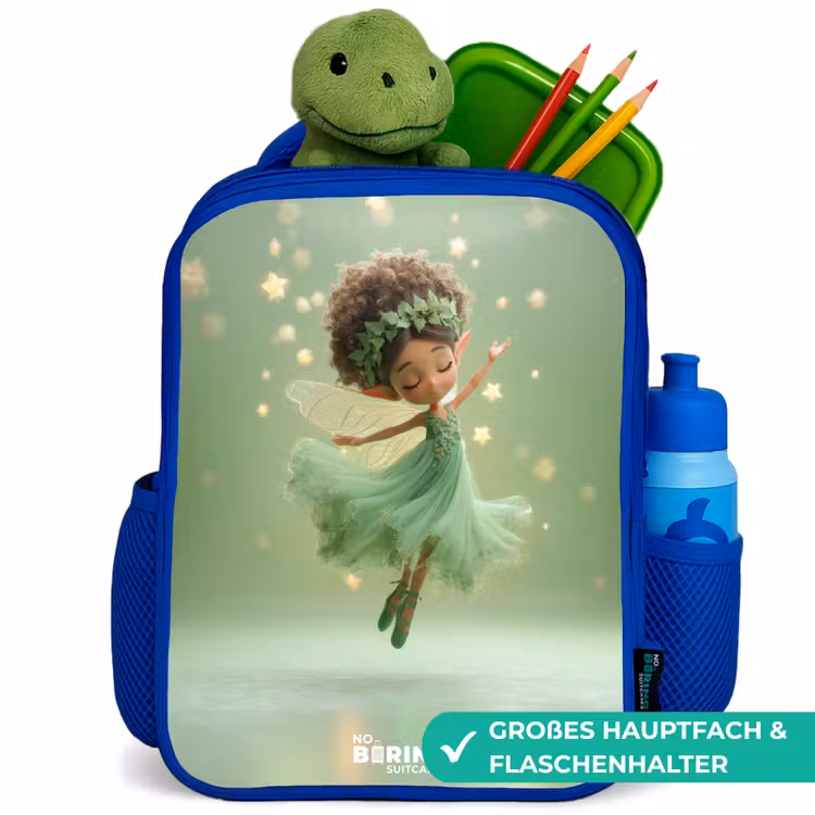 Dansende fee in groen licht Kinderrugzak - Blauw middel -inhoud_DE