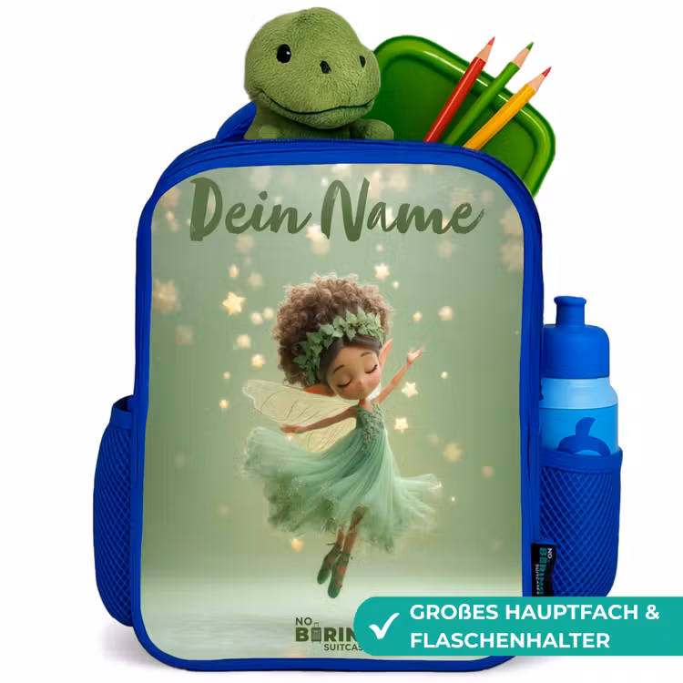 Dansende fee in groen licht Kinderrugzak - Blauw middel -inhoud_DE