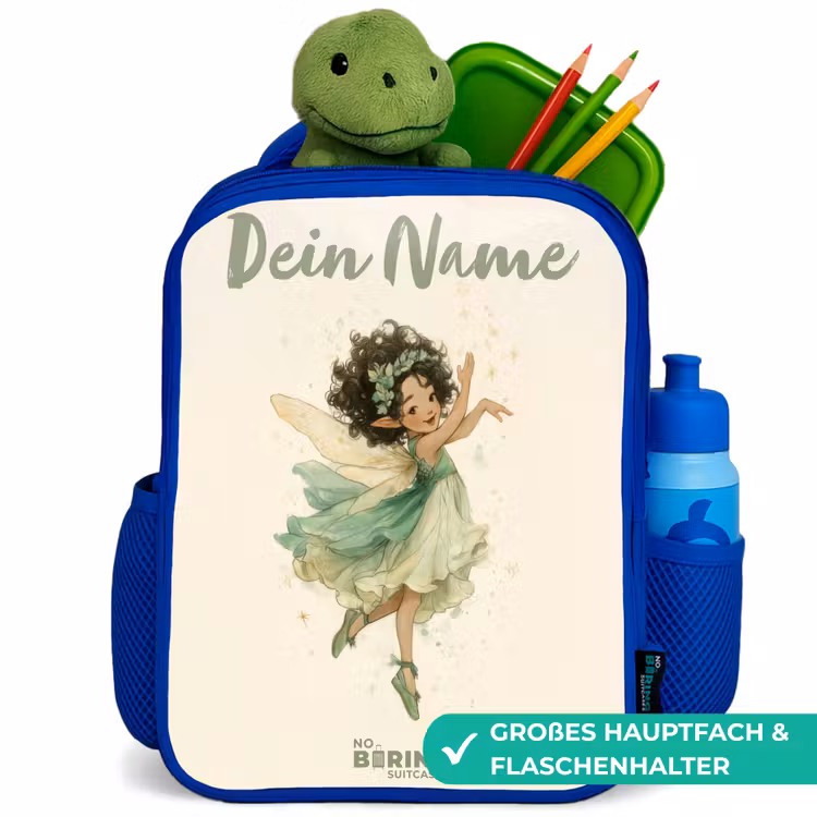 Dansende bosfee Kinderrugzak - Blauw middel -inhoud_DE