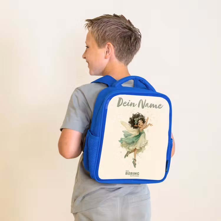 Dansende bosfee Kinderrugzak - Blauw middel -sfeer2