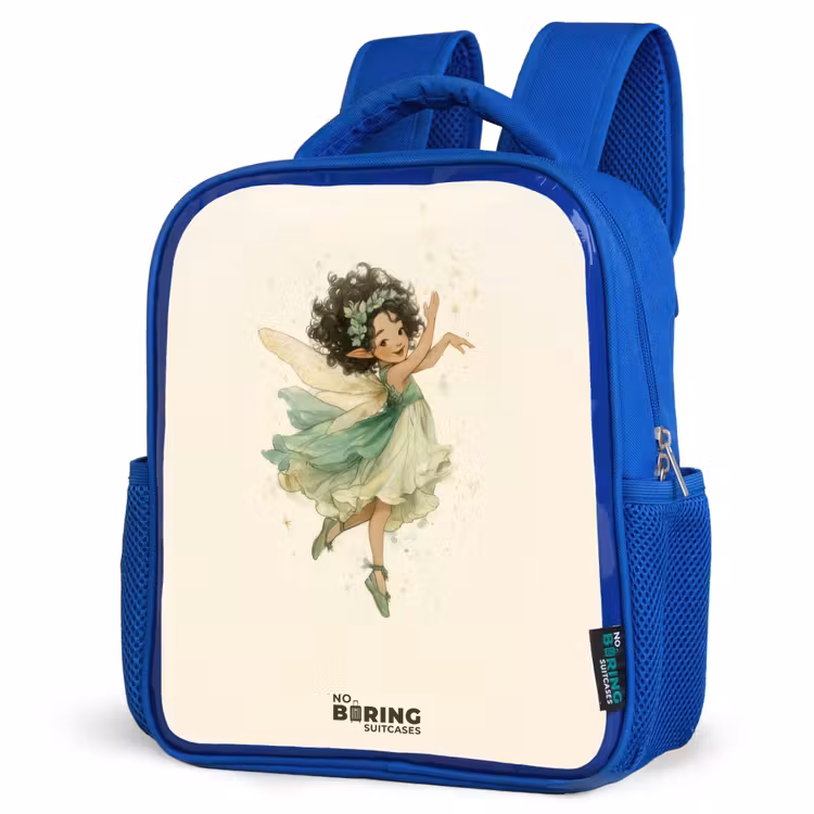 Dansende bosfee Kinderrugzak - Blauw middel -schuin