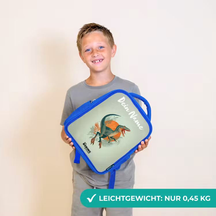Dier - Dino - Natuur Kinderrugzak - Blauw middel -sfeer1_DE