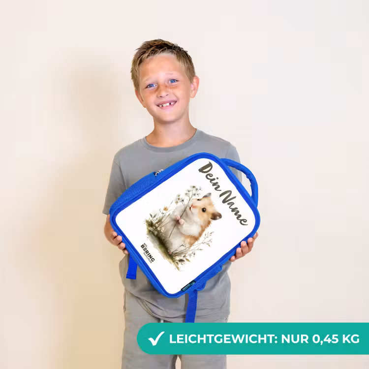 Dier - Natuur - Hamster Kinderrugzak - Blauw middel -sfeer1_DE