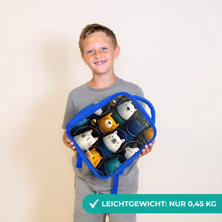 Dieren - Sterren - Planeten - Astronaut Kinderrugzak - Blauw middel -sfeer1_DE