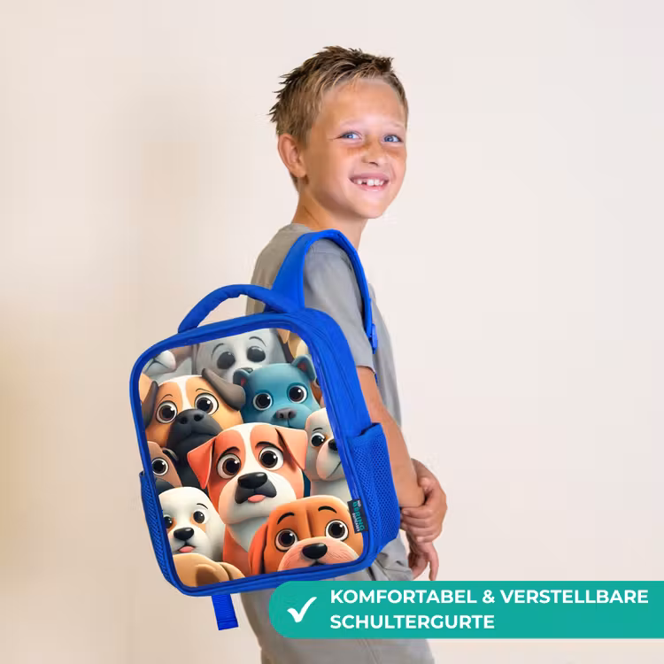 Hondsdolheid Kinderrugzak - Blauw middel -sfeer3_DE