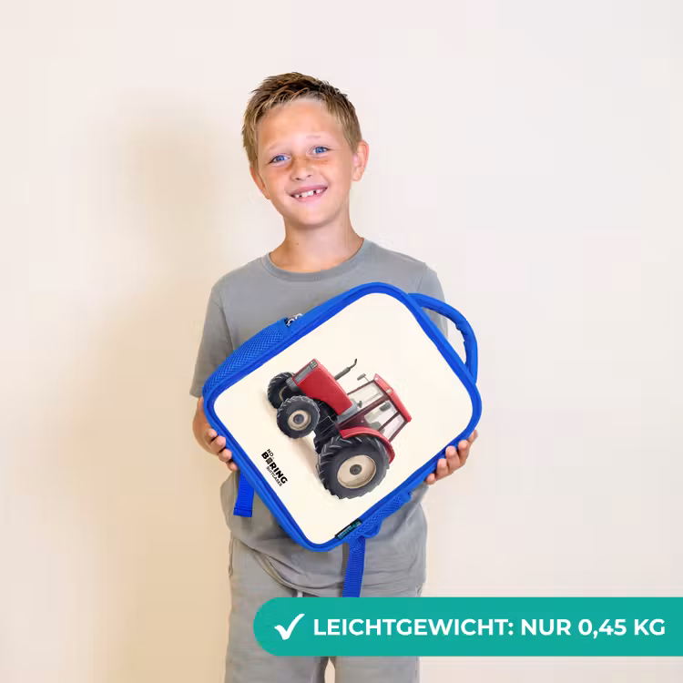 Tractor - Getekend - Rood Kinderrugzak - Blauw middel -sfeer1_DE