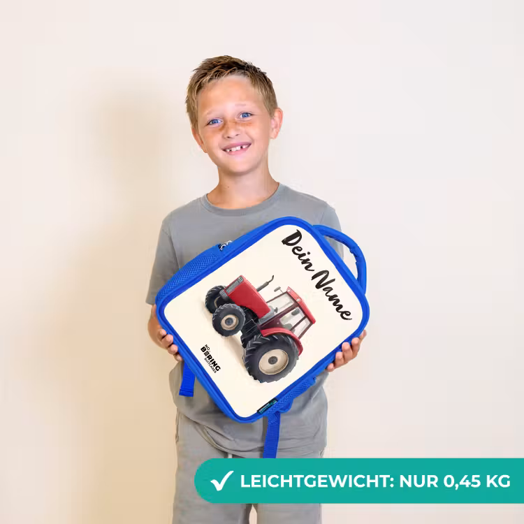 Tractor - Getekend - Rood Kinderrugzak - Blauw middel -sfeer1_DE