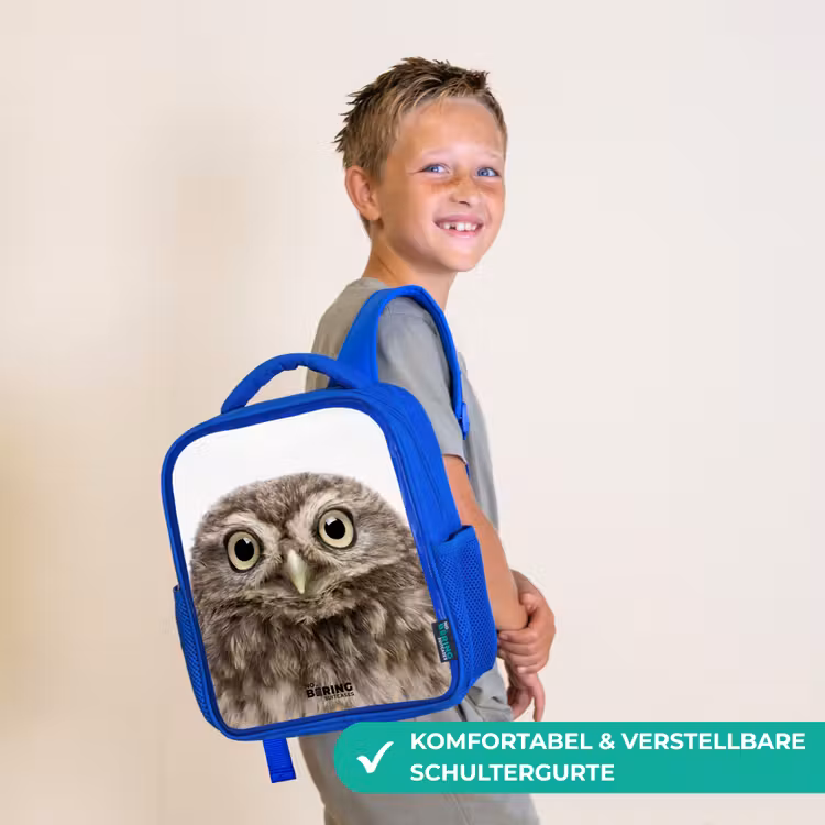 Ulke Uil Kinderrugzak - Blauw middel -sfeer3_DE
