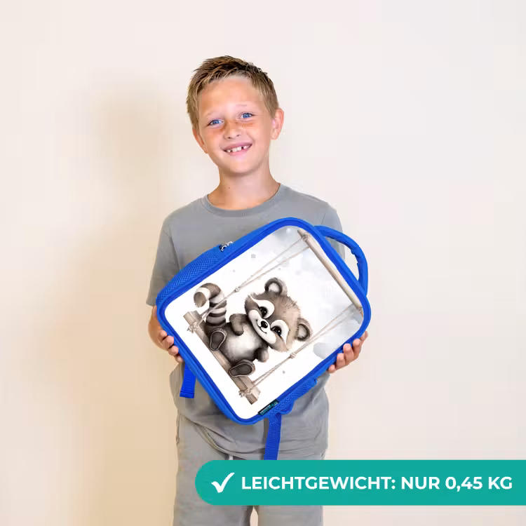 Wasbeer - Dier - Kinderen Kinderrugzak - Blauw middel -sfeer1_DE