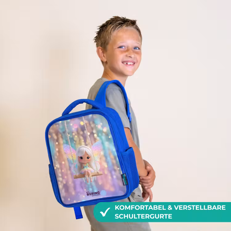 Fee - Elf - Regenboog Kinderrugzak - Blauw middel -sfeer3_DE