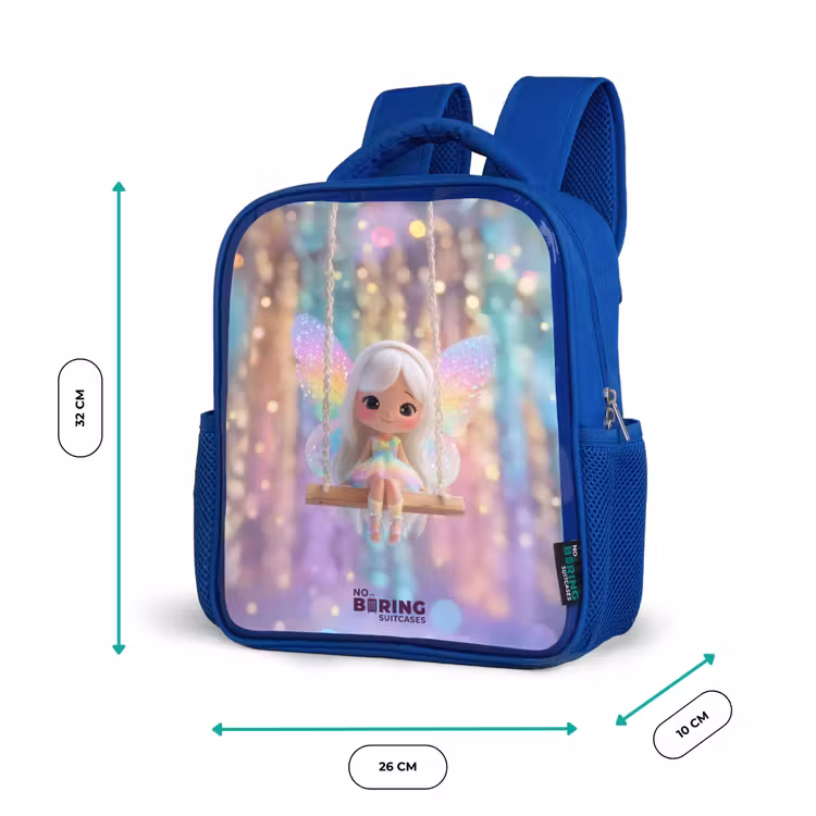 Fee - Elf - Regenboog Kinderrugzak - Blauw middel -productfoto_formaten