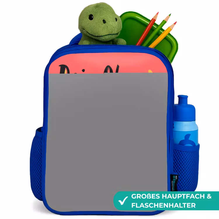 Kawai - Aardbei - Rood Kinderrugzak - Blauw middel -inhoud_DE