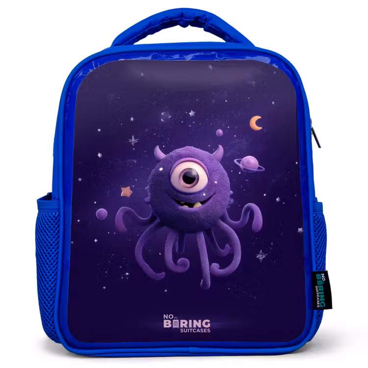 Kosmisch tentakelmonster Kinderrugzak - Blauw middel -3d