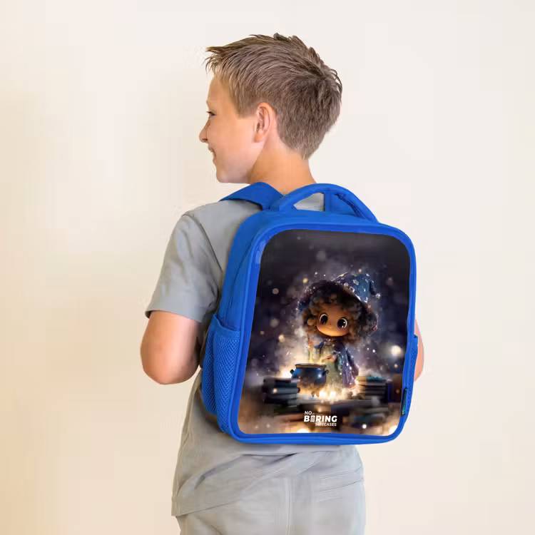 Magische Nacht vol Toverkunst Kinderrugzak - Blauw middel -sfeer2