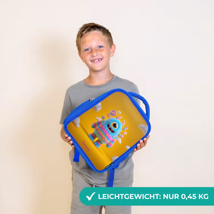 Snoep - Monster - Regenboog Kinderrugzak - Blauw middel -sfeer1_DE